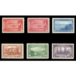 canada complete mint set 241 45 of the 1938 pictorial issue
