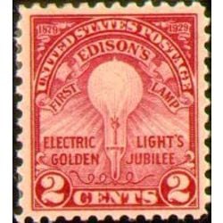 us stamp postage issues 654 edison s first lamp 2 1929