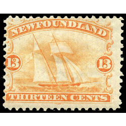 newfoundland stamp 30 ship 13 1866 m f 011