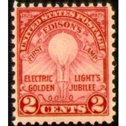 us stamp postage issues 655 edison s first lamp 2 1929