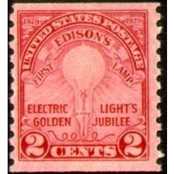 us stamp postage issues 656 edison s first lamp 2 1929