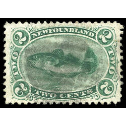 newfoundland stamp 24 codfish 2 1871 u vf 017