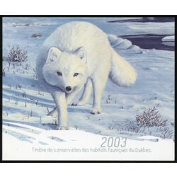 quebec wildlife habitat conservation stamp qw16aa artic fox by michel lamarche 10 2003