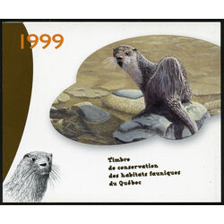 quebec wildlife habitat conservation stamp qw12 river otter by daniel gagne 10 1999