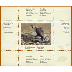 quebec wildlife habitat conservation stamp qw12 river otter by daniel gagne 10 1999