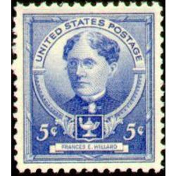 us stamp postage issues 872 frances willard 5 1940