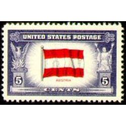 us stamp postage issues 919 flag of austria 5 1943