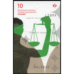 canada stamp bk booklets bk497 libra the scales 2012