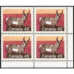 canada stamp 1172d pronghorn perf 13 1 45 1990 PB LR