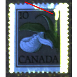 canada stamp 786i lady s slipper hook tag flaw 10 1979