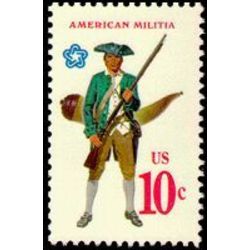 us stamp postage issues 1568 americain militia 10 1975