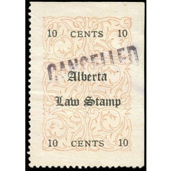 canada revenue stamp al4 law stamp alberta 10 1906