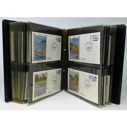 140 first day covers issued from 1987 to 1990 on colorano silk cachets