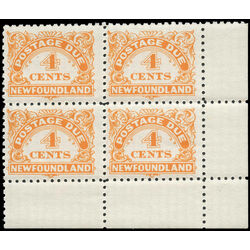 newfoundland stamp j4a postage due stamps 4 1939 PB BLANK 002