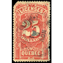 canada revenue stamp qa18 license stamps 25 1889