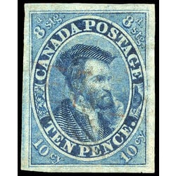 canada stamp 7 jacques cartier 10d 1855 U XF 023