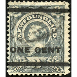 newfoundland stamp 77 queen victoria 1897 U F 008