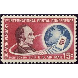 us stamp c air mail c66 montgomery blair 15 1963