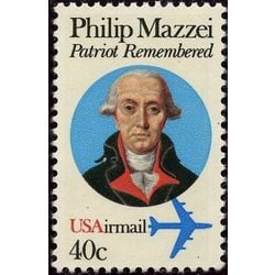 us stamp c air mail c98 philip mazzei 40 1980
