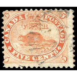 canada stamp 15 beaver 5 1859 U VG 021