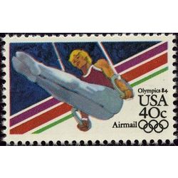 us stamp c air mail c106 gymnast 40 1983