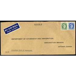 canada stamp o official o41 queen elizabeth ii wilding portrait 2 1955 U COVER 004