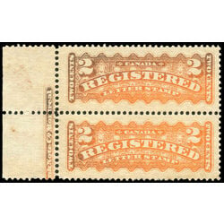 canada stamp f registration f1 registered stamp 2 1875 PB PAIR 017
