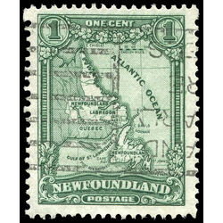 newfoundland stamp 145i map of newfoundland 1 1928 U F 004