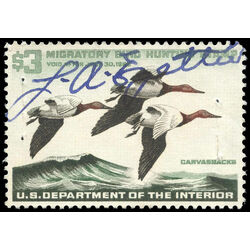 us stamp rw hunting permit rw32 three canvasback drakes 3 1965