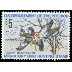 us stamp rw hunting permit rw41 wood ducks 5 1974