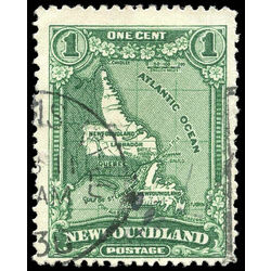 newfoundland stamp 163 map of newfoundland 1 1929 U F 004