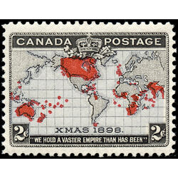 canada stamp 85 christmas map of british empire 2 1898 M VFNH 016