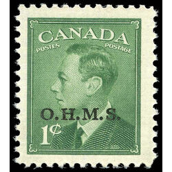 canada stamp o official o12 king george vi postes postage 1 1950