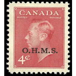 canada stamp o official o15 king george vi postes postage 4 1950