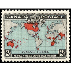 canada stamp 86b christmas map of british empire 2 1898 M XFNH 007