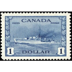 canada stamp 262 tribal class destroyer royal canadian navy 1 1942