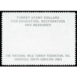 united states wild turkey stamp