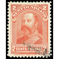 newfoundland stamp 82 king edward vii 2 1898 U VF 011