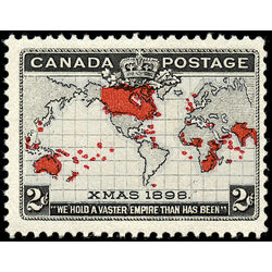 canada stamp 85 christmas map of british empire 2 1898 M VFNH 019
