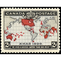 canada stamp 85 christmas map of british empire 2 1898 M F VFNH 026