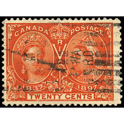 canada stamp 59 queen victoria diamond jubilee 20 1897 U VF 017