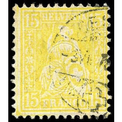 switzerland stamp 63 helvetia 15 1881