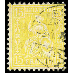 switzerland stamp 63 helvetia 15 1881