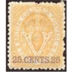 british columbia vancouver island stamp 16 surcharge 1869