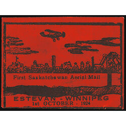 canada stamp cl air mail semi official clp5i estevan winnipeg promotional issue 1 00 1924