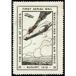 canada stamp cl air mail semi official clp2 aero club of canada 25 1919 M VF 002