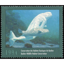 quebec wildlife habitat conservation stamp qw7 belugas by daniel grenier 7 1994 SINGLE MVFNH