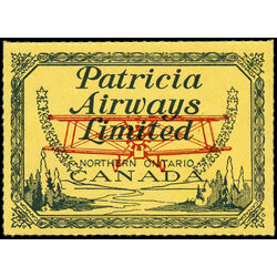 canada stamp cl air mail semi official cl43 patricia airways ltd 10 1928