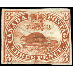 canada stamp 4 beaver 3d 1852 U VF 048