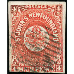 newfoundland stamp 4 1857 first pence issue 4d 1857 U F 002